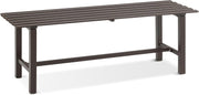 Outdoor Metal Bench Backless 2-Person Seating