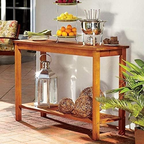 Acacia Wood Console Table Driftwood 48W x 16D x 32H