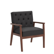 Mid-Century Accent Chair with Tufted Back