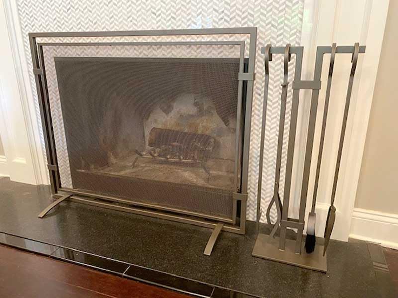 Sinclair Fireplace Tool Set - Natural Iron