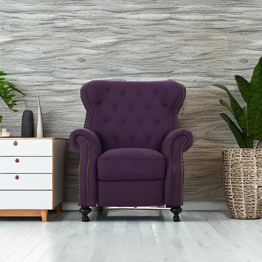 Button Tufted Wingback Recliner Chair