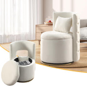 Velvet Swivel Accent Chair with Storage