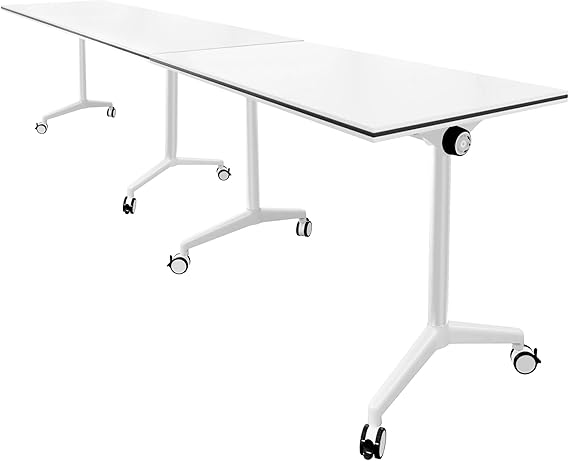 10.5ft Folding Conference Table with Wheels for 8 People