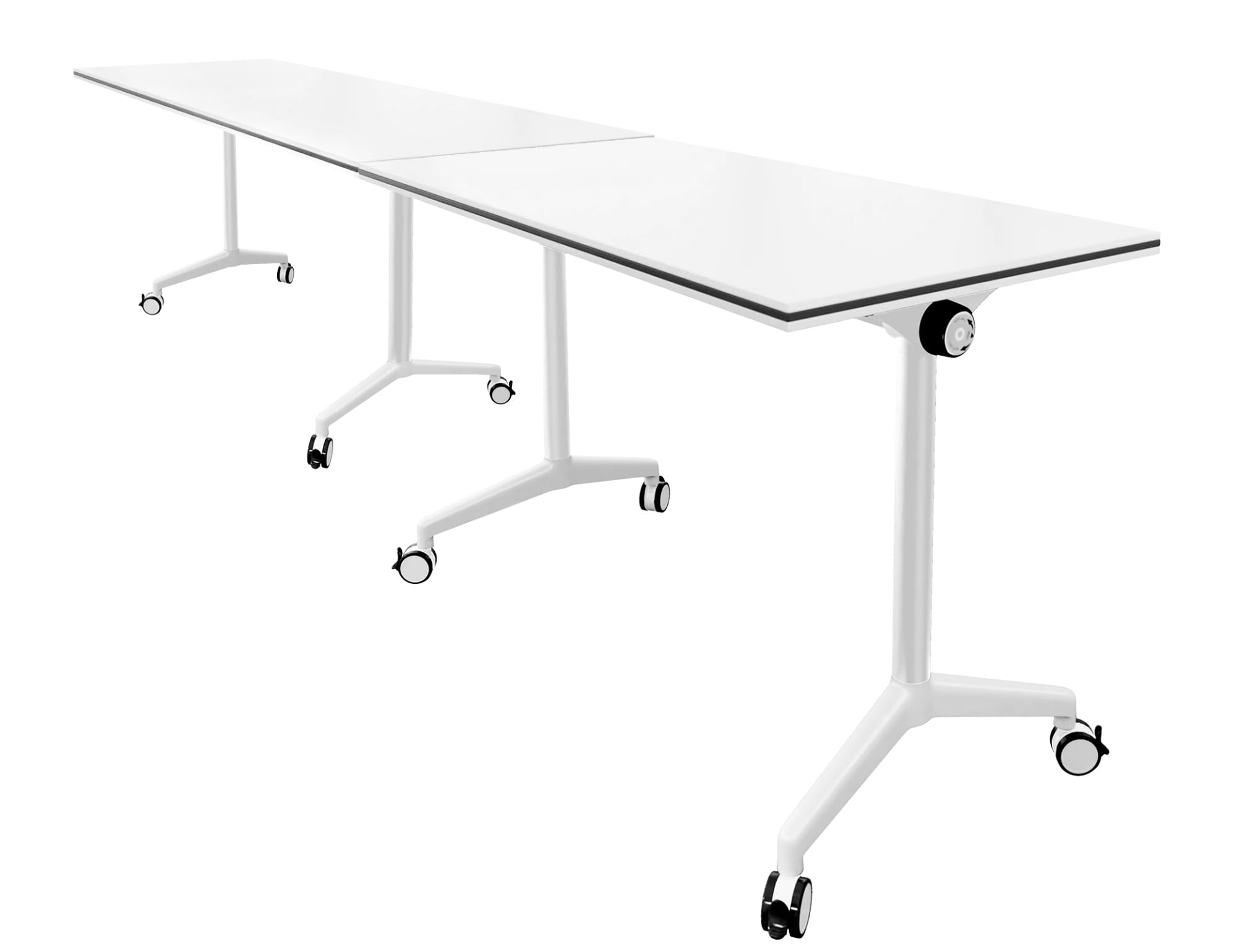 10.5ft Folding Conference Table with Wheels for 8 People