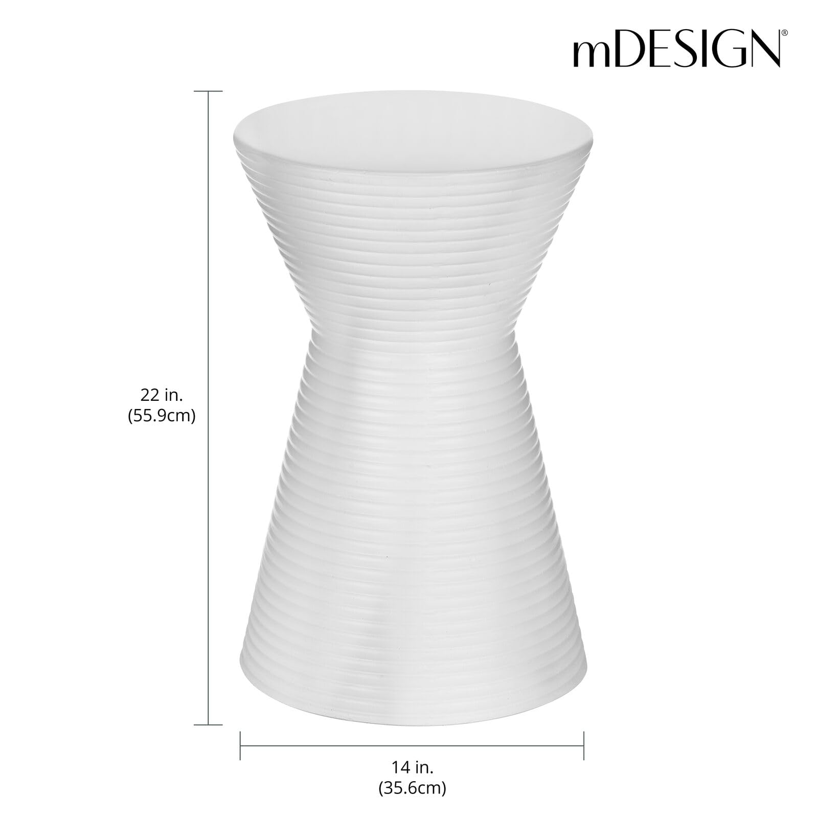 Round Hourglass Concrete Side Table