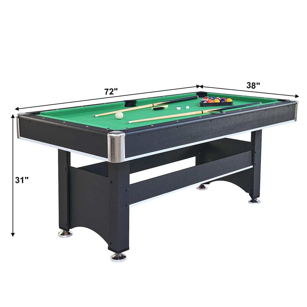2-in-1 Pool and Table Tennis Game Table 6-Foot