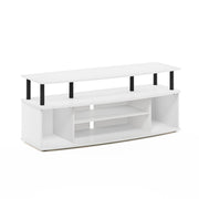Large Entertainment Center TV Stand White Black