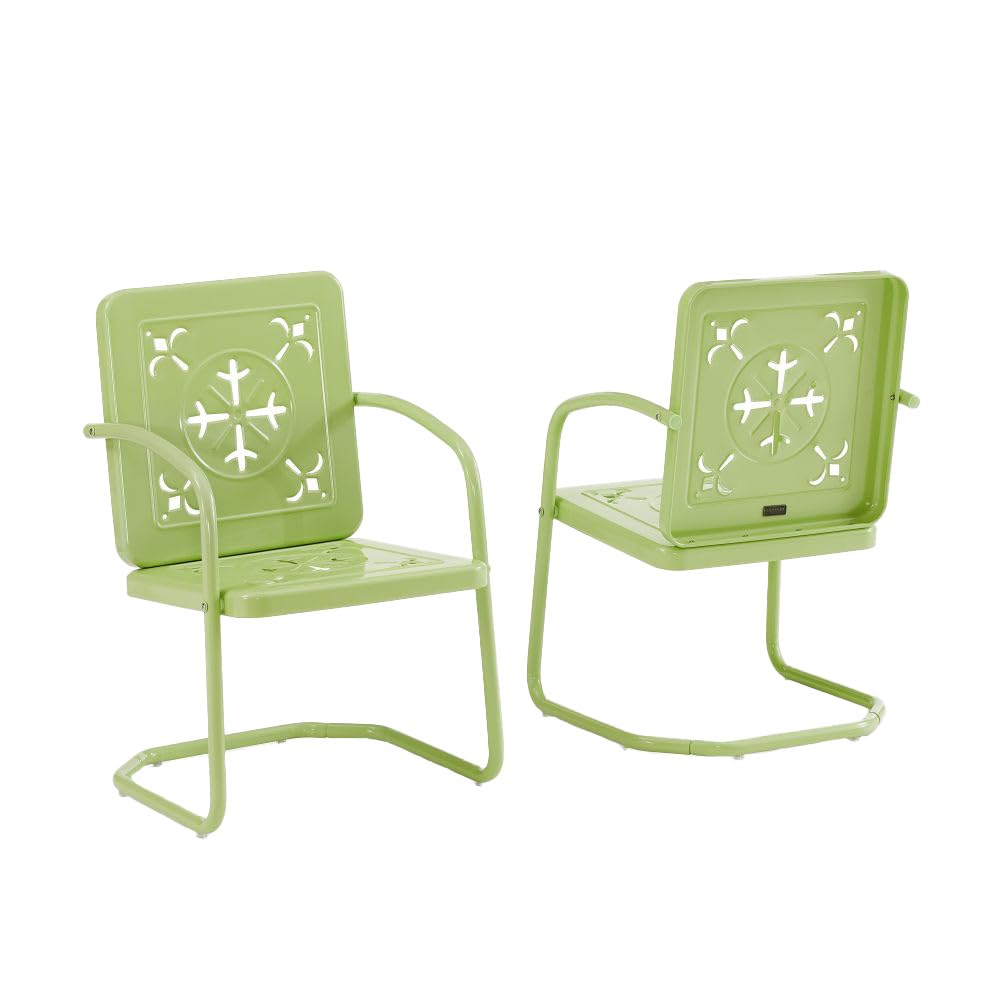 Azalea 2-Piece Outdoor Chair Set - Vintage Metal Patio Dining Chairs