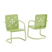Azalea 2-Piece Outdoor Chair Set - Vintage Metal Patio Dining Chairs