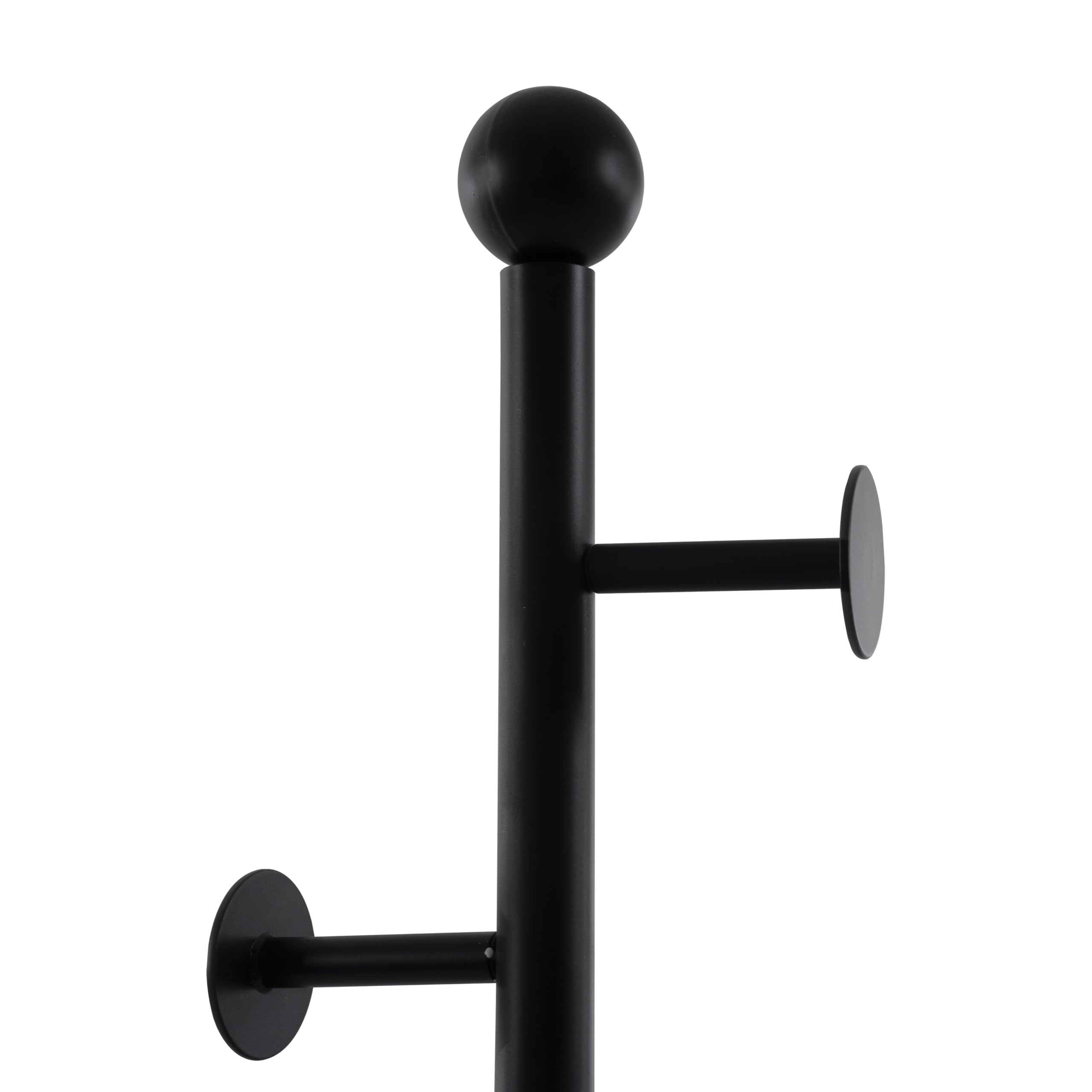 Freestanding Coat Rack with Table and 6 Hooks