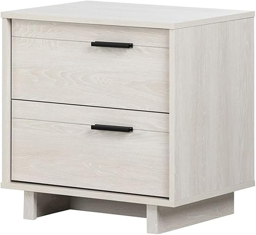2-Drawer Nightstand Gray Oak