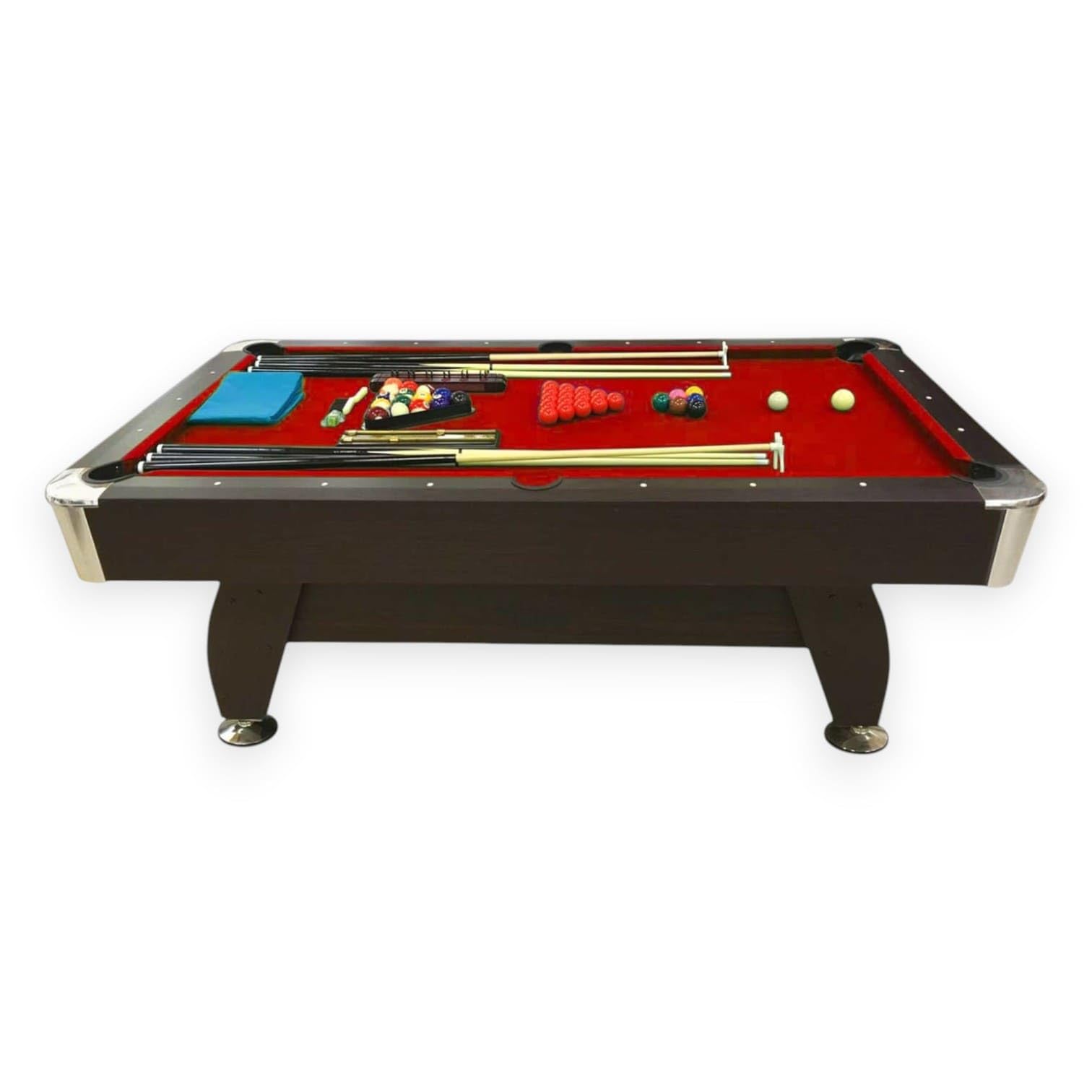 7 Foot Pool Table with Ball Return and Accessories