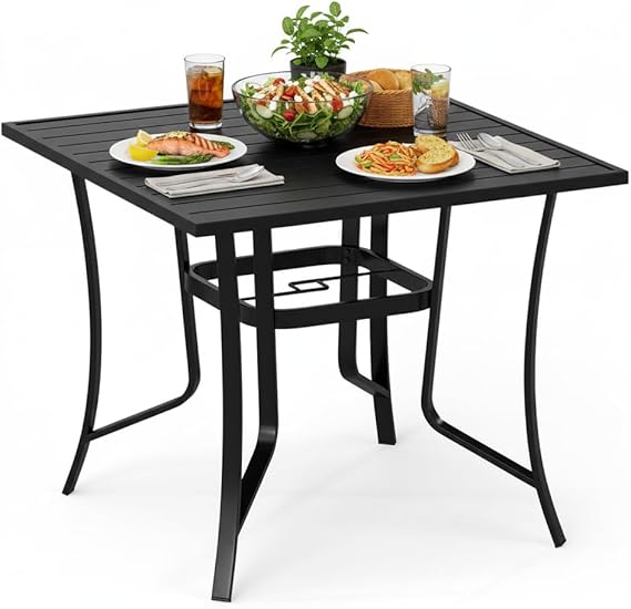 Metal Patio Dining Table for 8