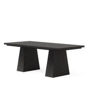 63 Inch Executive Desk Double Pedestal Black