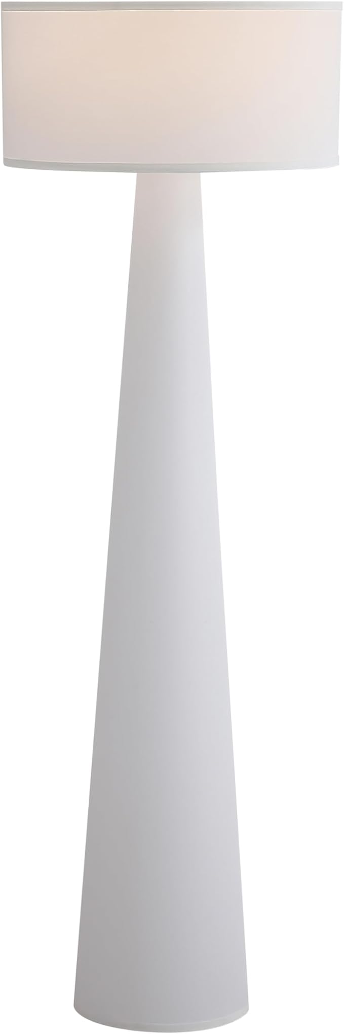 59" Taupe Linen Floor Lamp with LED Bulb