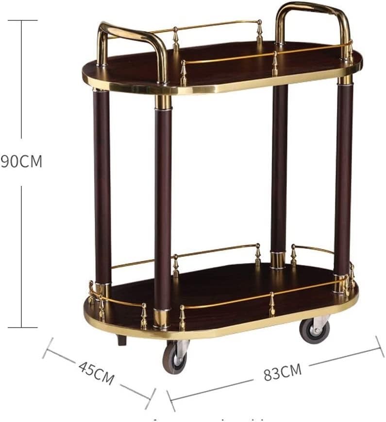 Bar Serving Cart with Wheels - Fully Assembled Liquor Trolley