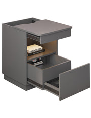 Nightstand with USB Charging Ports and LED Sensor Light