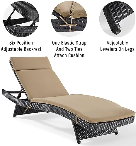 Biscayne Reclining Wicker Outdoor Chaise Lounge Chair