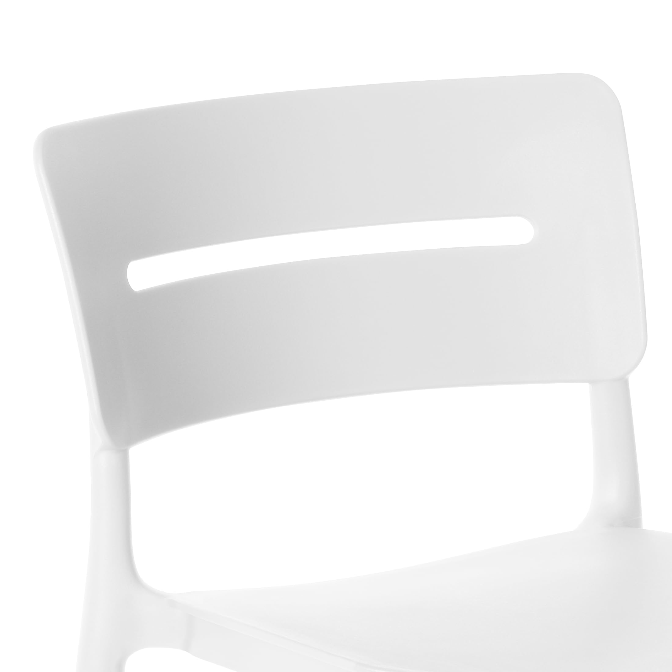 Stackable Polypropylene Outdoor Patio Bar Stools Set of 2