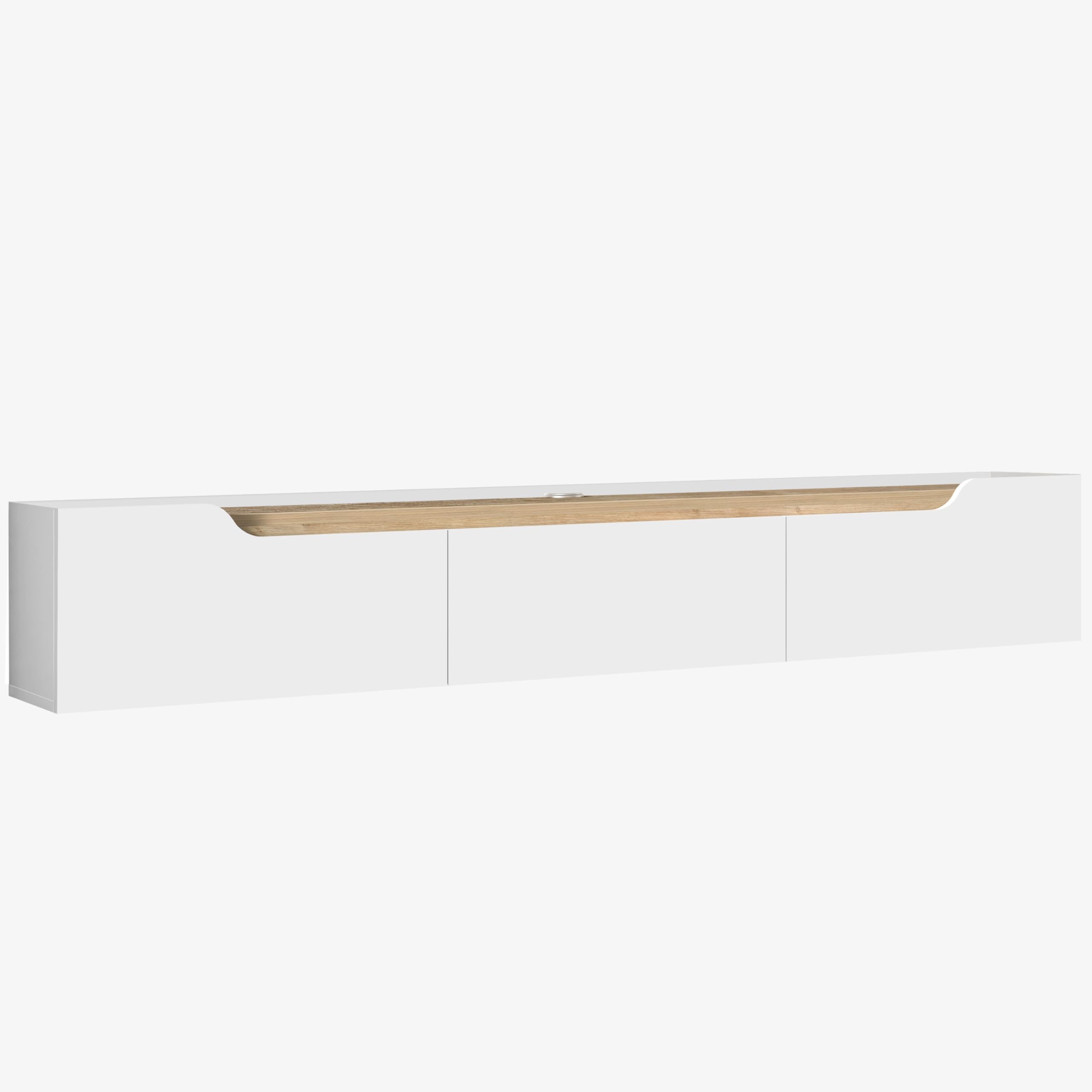 Floating TV Stand for 80 Inch TVs with Cable Management