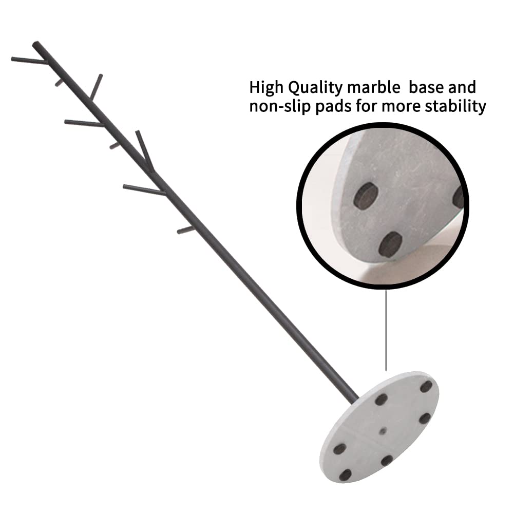 Metal Coat Rack Freestanding with Marble Base