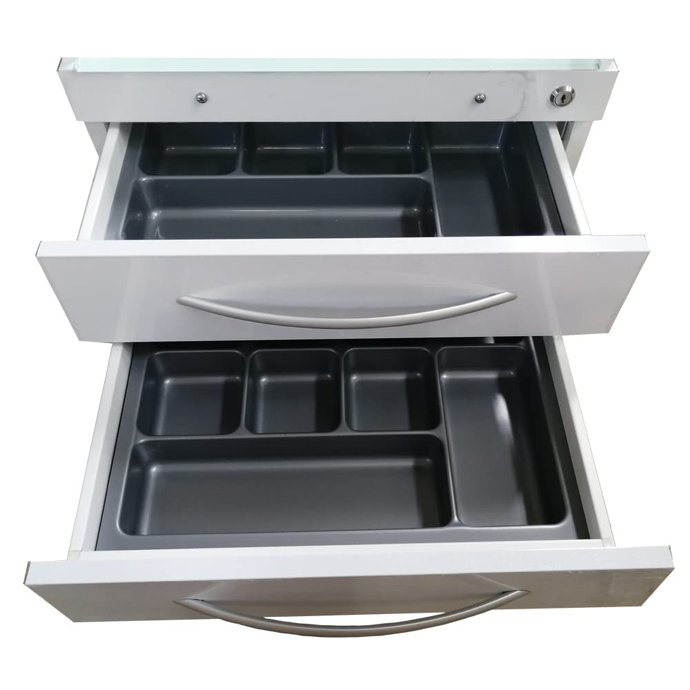 5-Drawer Mobile Dental Cart with Lock