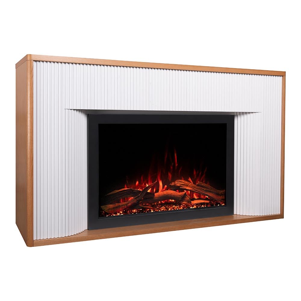 Smart Electric Fireplace Mantel with 33" Firebox Heater