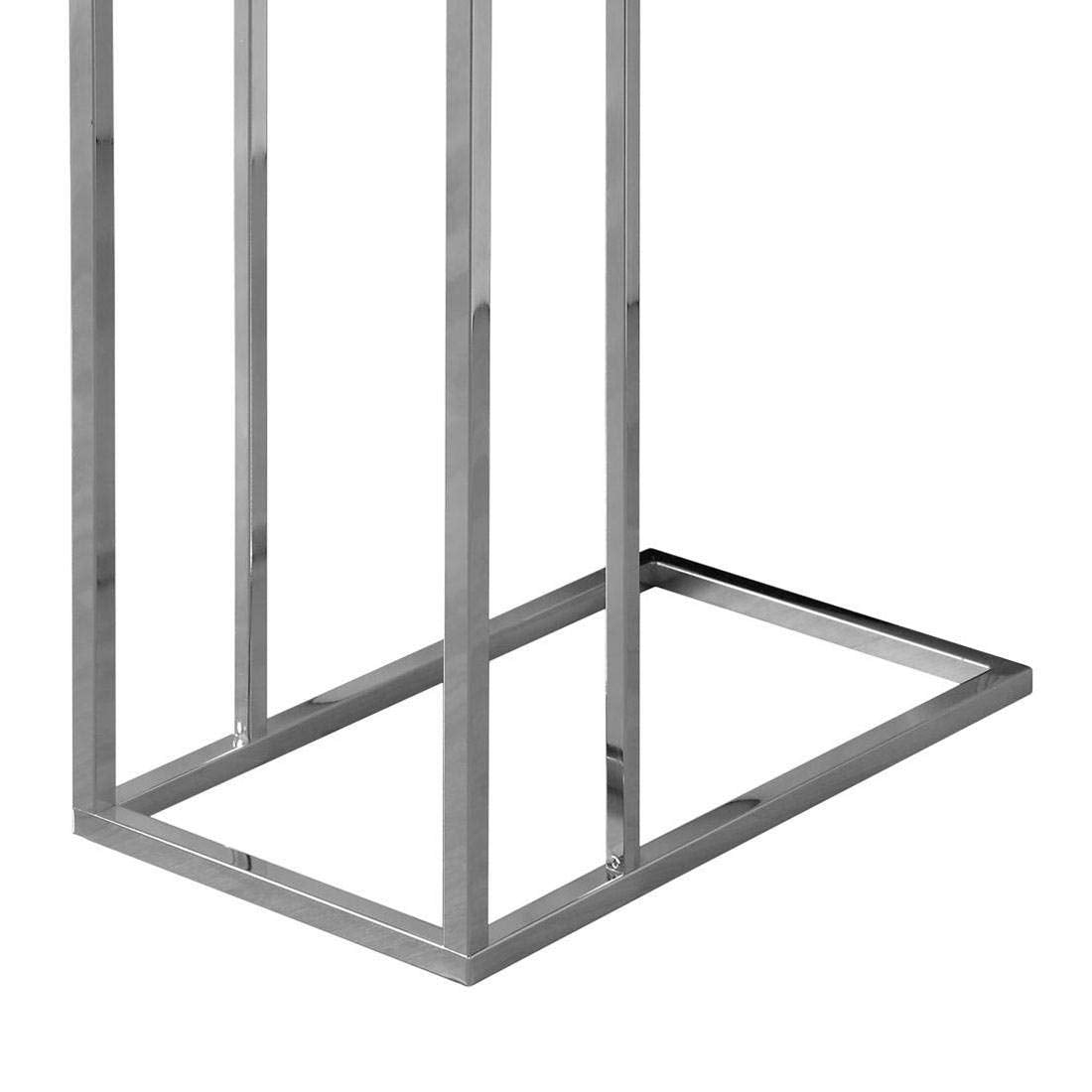 C-Shaped Accent Table with Chrome Base