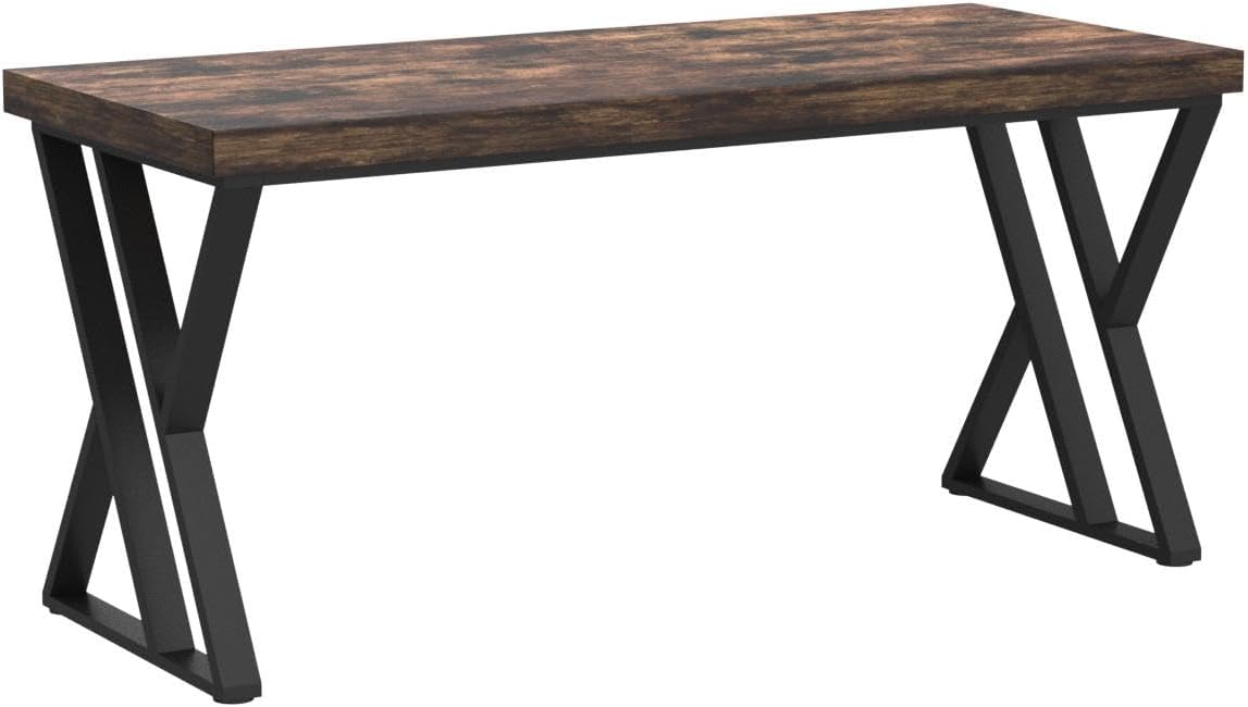55 Inch Writing Computer Desk with Z-Shaped Metal Leg