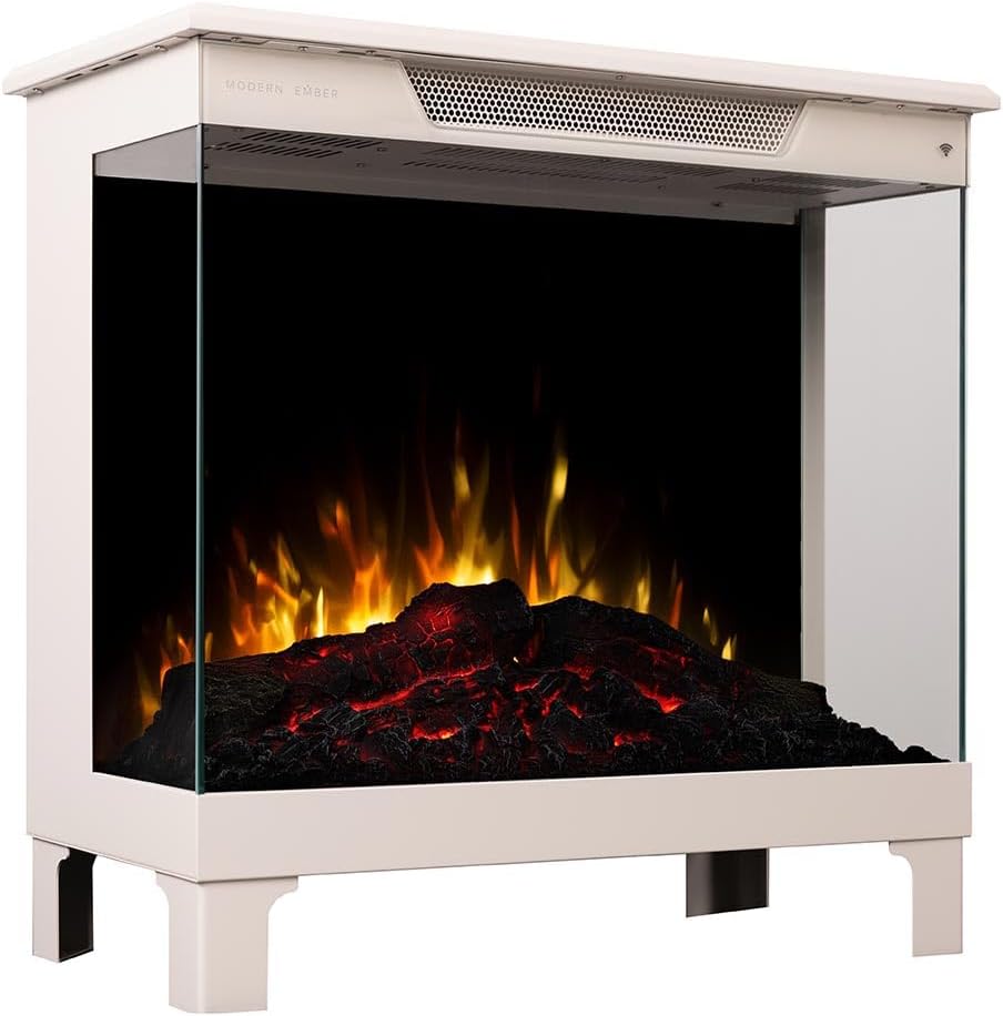 Skyline Smart 3-Sided Electric Fireplace Stove Heater