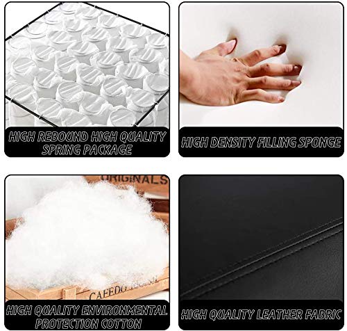 Pazidom Recliner Chair, Massage Chair Reclining Chair Sofa Lounge Chair Living Room Chair with Footrest, PU Leather Reading Chair Lounge Chair for Home Room, Black