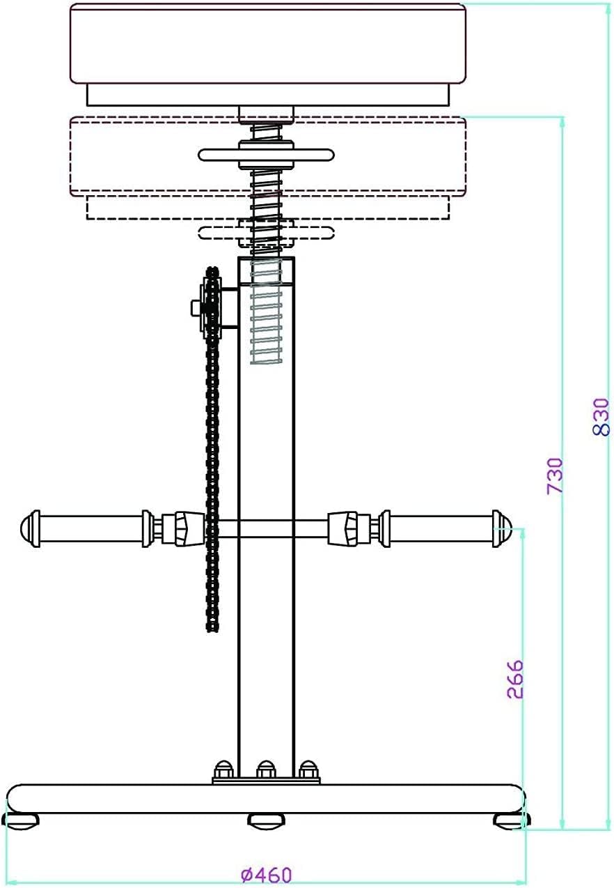 3 Piece Industrial Pub Bar Set with Adjustable Height