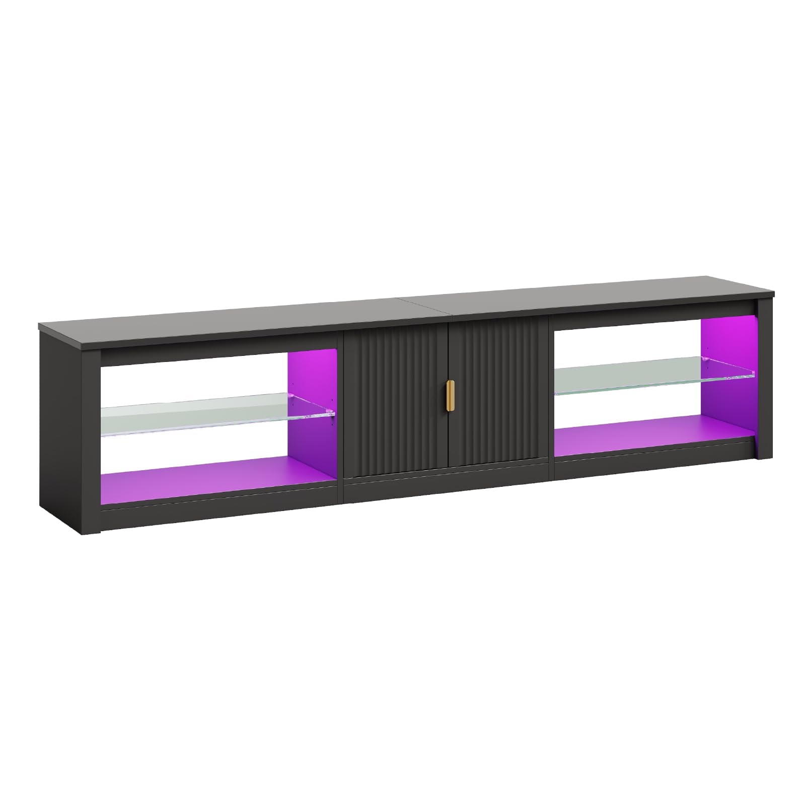 80 Inch LED Gaming TV Stand with Storage Cabinet