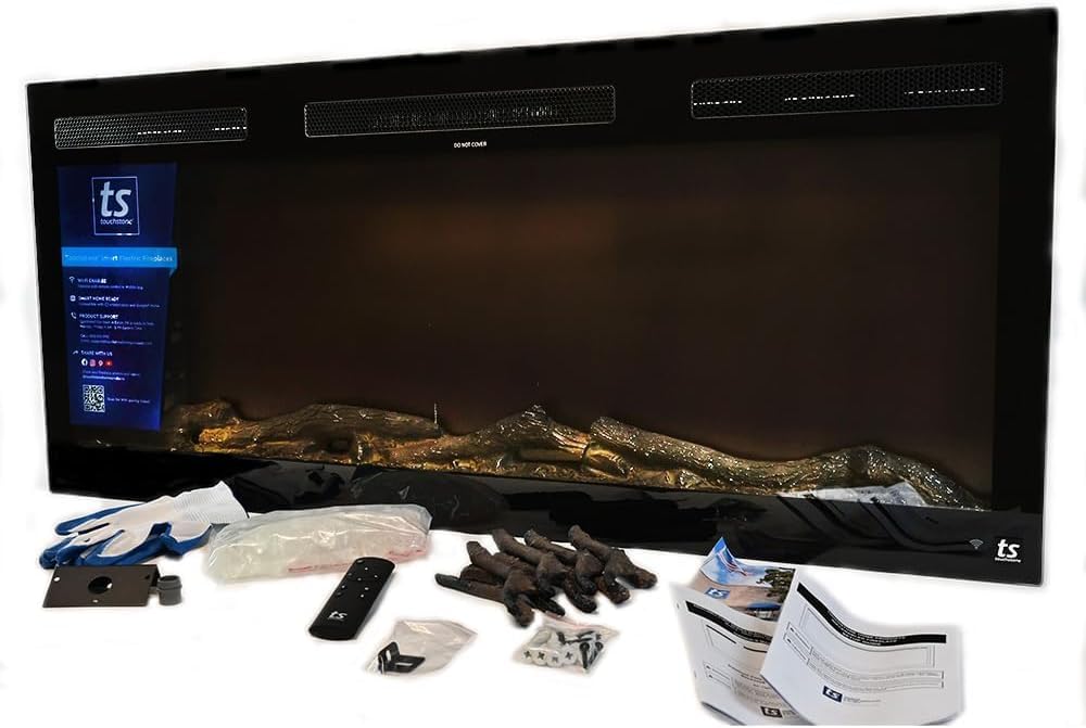 57" Smart Electric Fireplace with WiFi and Alexa