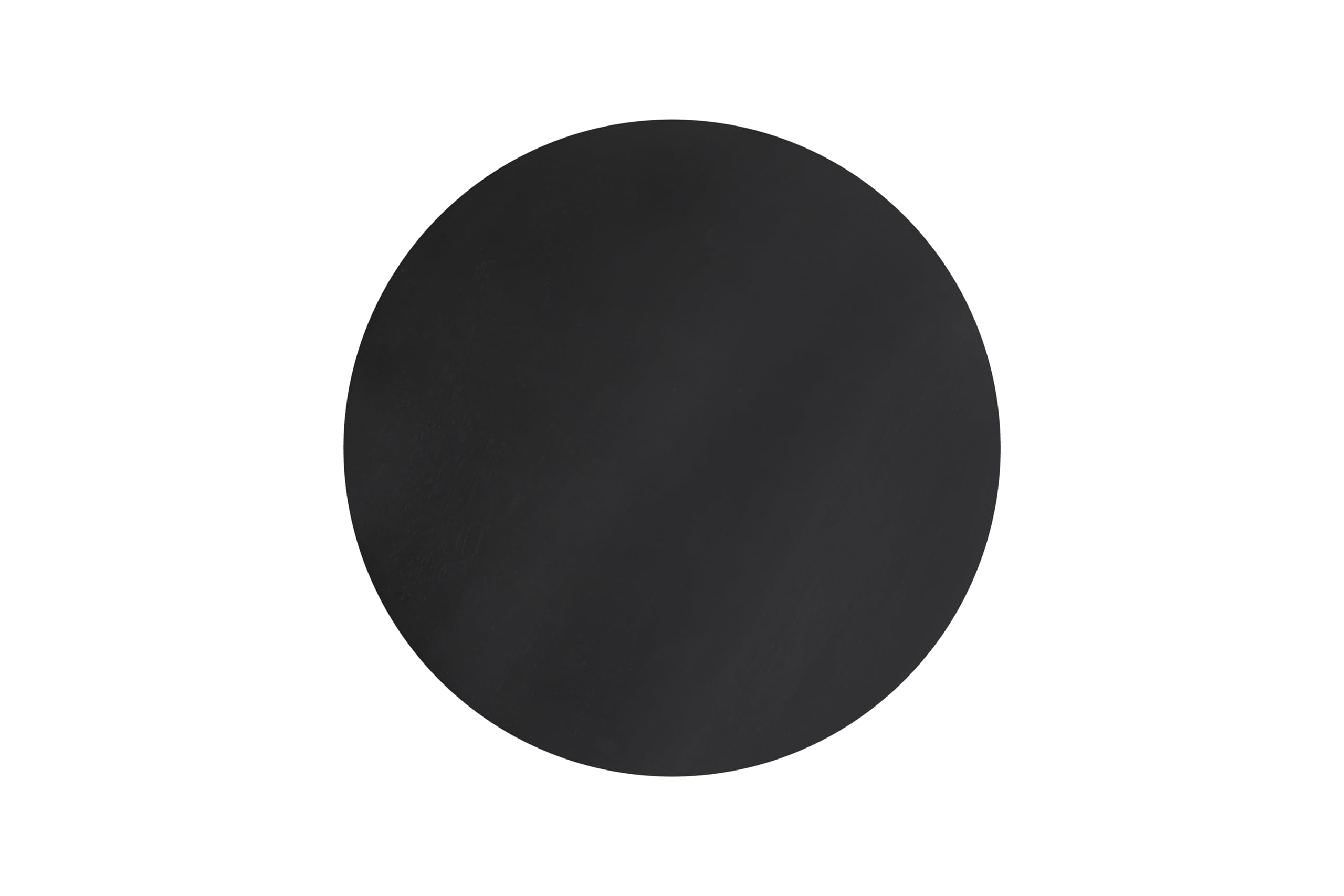 Black Ribbed Mango Wood Round Side Table