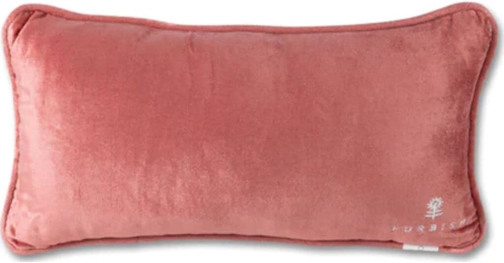 Needlepoint Decorative Throw Pillow - Coral - 8" x 14"