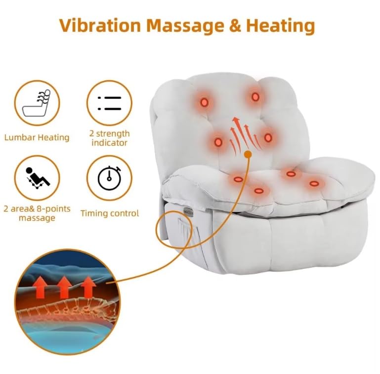 Electric Lift Recliner Chair with Massage and Heat