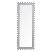 Scalloped Full-Length Floor Mirror Light Gray