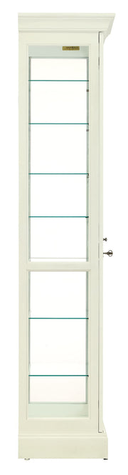 Chesterbrook V Curio Cabinet - Lighted White Display with Adjustable Glass Shelves