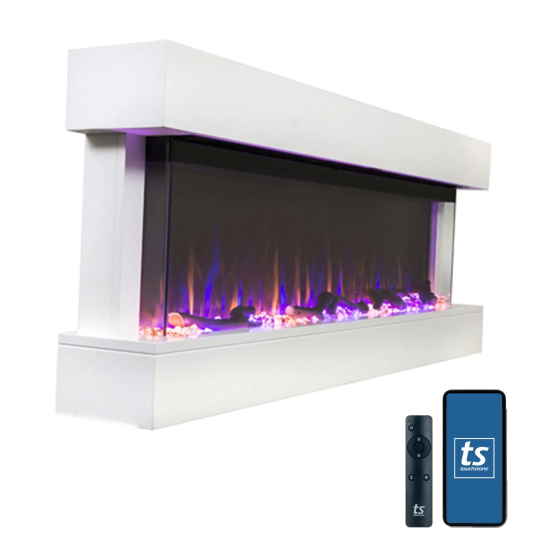 50" Smart Electric Fireplace White