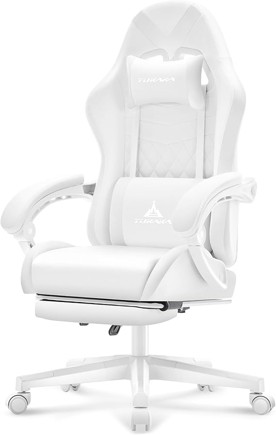 Ergonomic Gaming Chair with Footrest