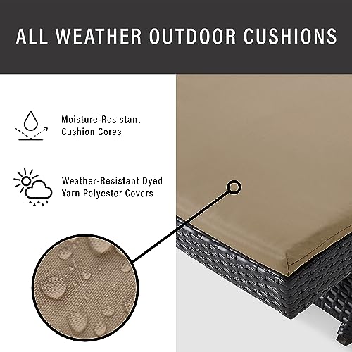 Biscayne Reclining Wicker Outdoor Chaise Lounge Chair