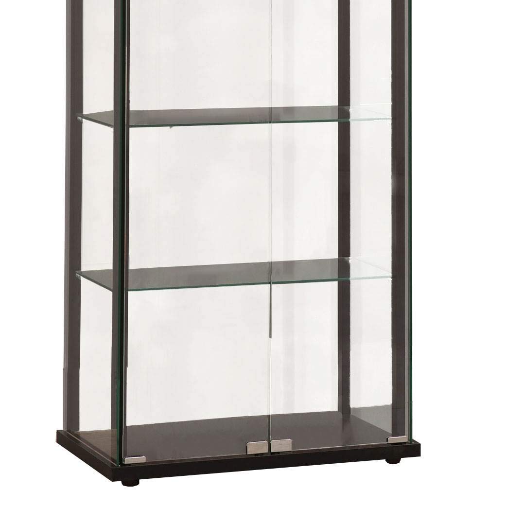 5-Shelf Curio Display Cabinet with Tempered Glass Shelves