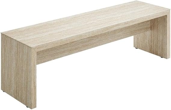 62" Faux Travertine Long Bench