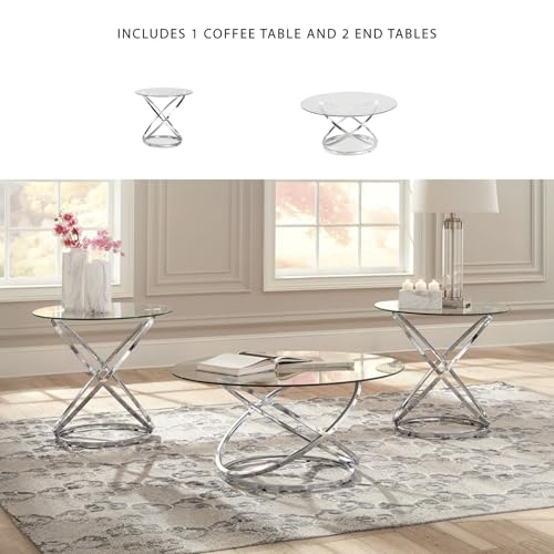 Hollynyx Round 3-Piece Occasional Table Set