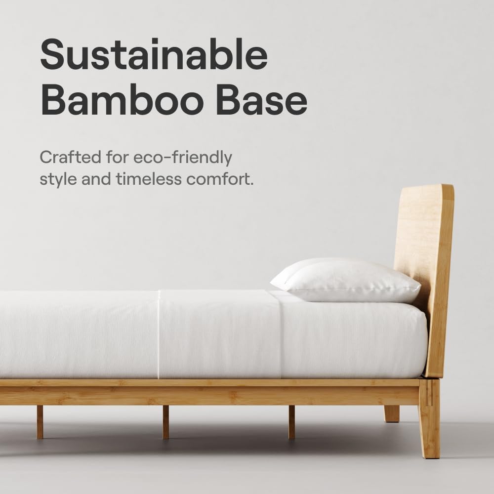Twin Kids Mattress with Bamboo Bed Frame