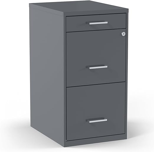 3-Drawer Vertical File Cabinet with Lock