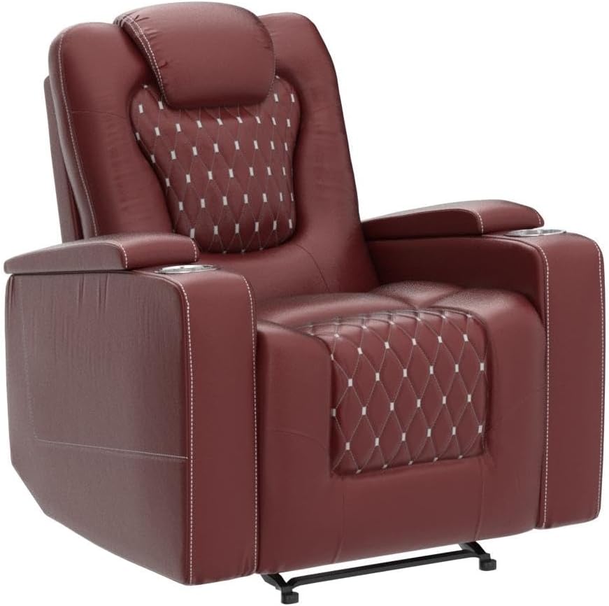 Electric Power Recliner Chair Set of 3 - USB Ports, Cup Holders, Storage