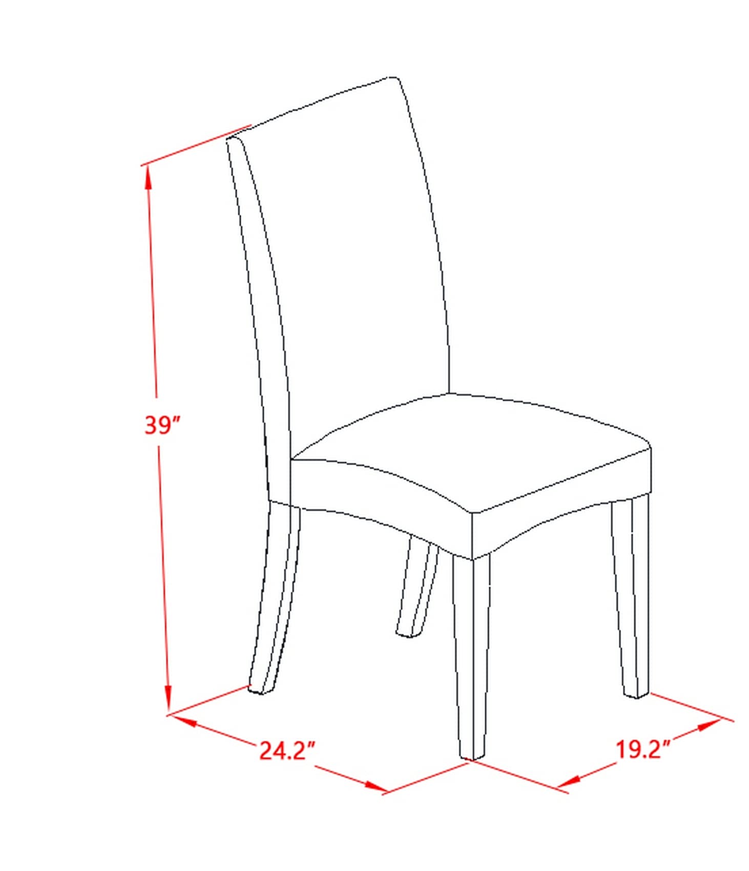 East West Furniture VADR5-LWH-07 5 Piece Dinette Set Includes an Oval Dining Room Table with Butterfly Leaf and 4 Gray Linen Fabric Upholstered Parson Chairs, 40x76 Inch, Linen White