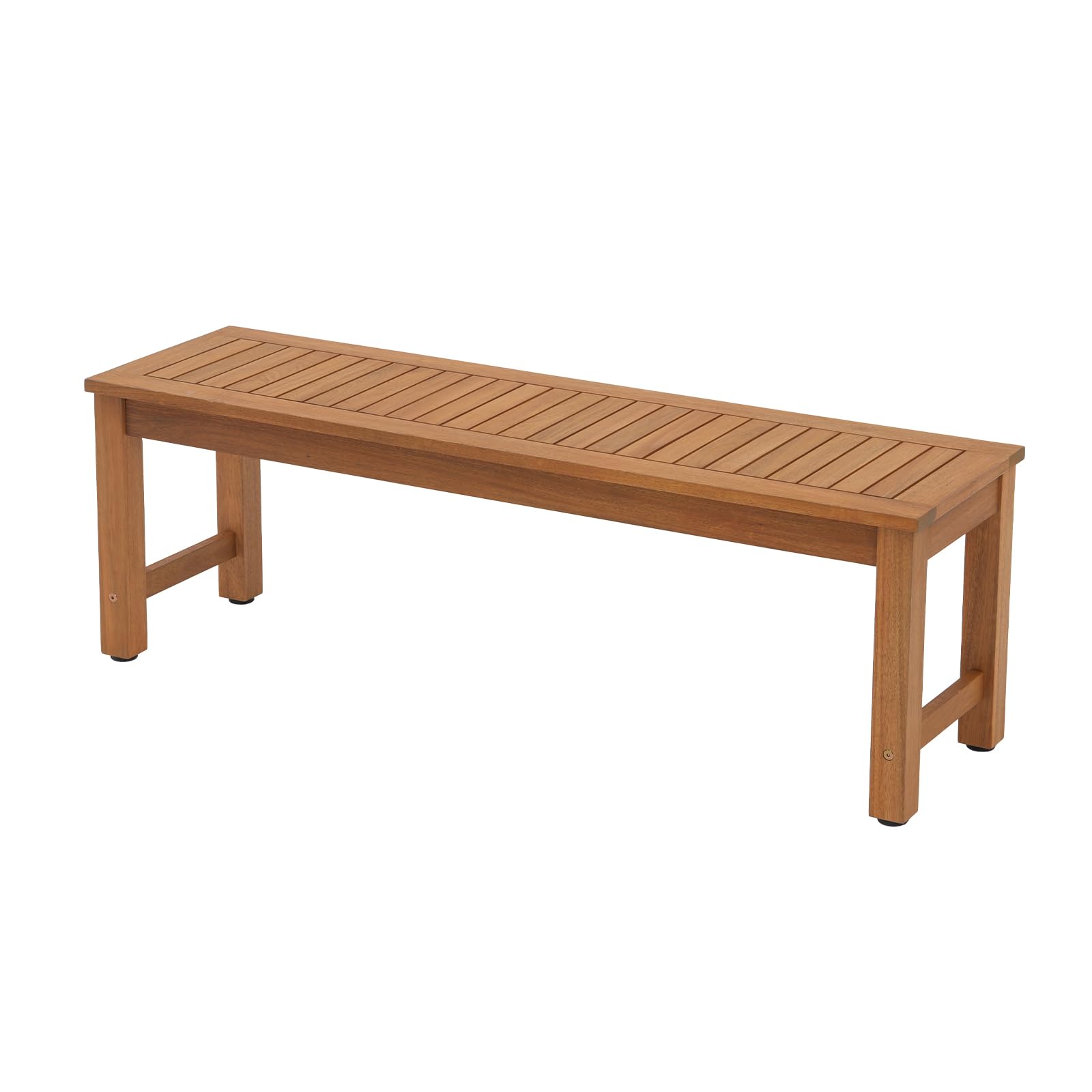 51" Acacia Wood Outdoor Bench
